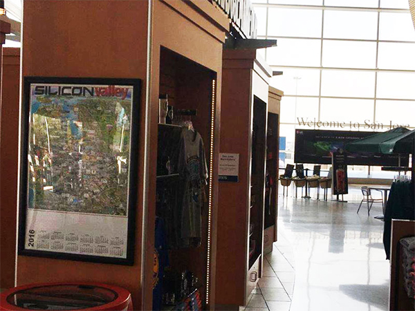 San Jose Airport Silicon Valley display